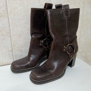 MIA Patterson brown tumbled leather calf high boot